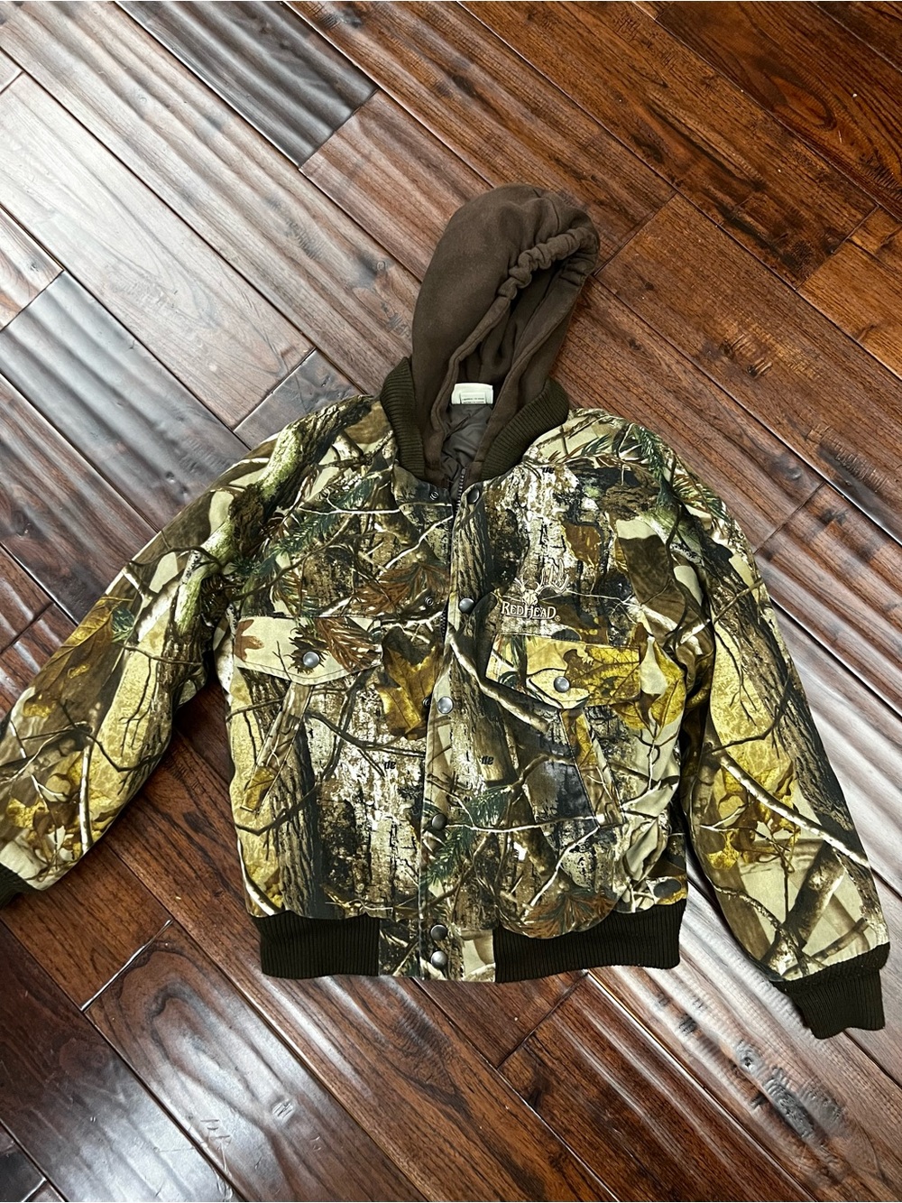 RedHead Youth Jacket - Brown with Green Logo Medium